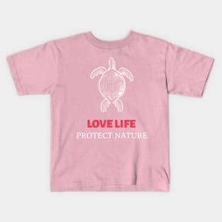 LOVE LIFE PROTECT NATURE No. 1 Kids T-Shirt